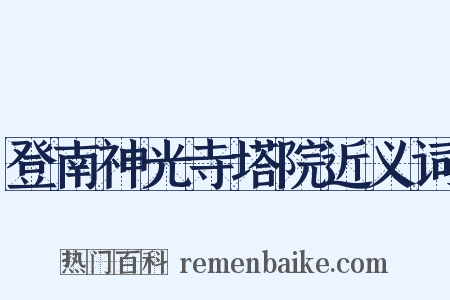 登南神光寺塔院近义词是什么意思的图片